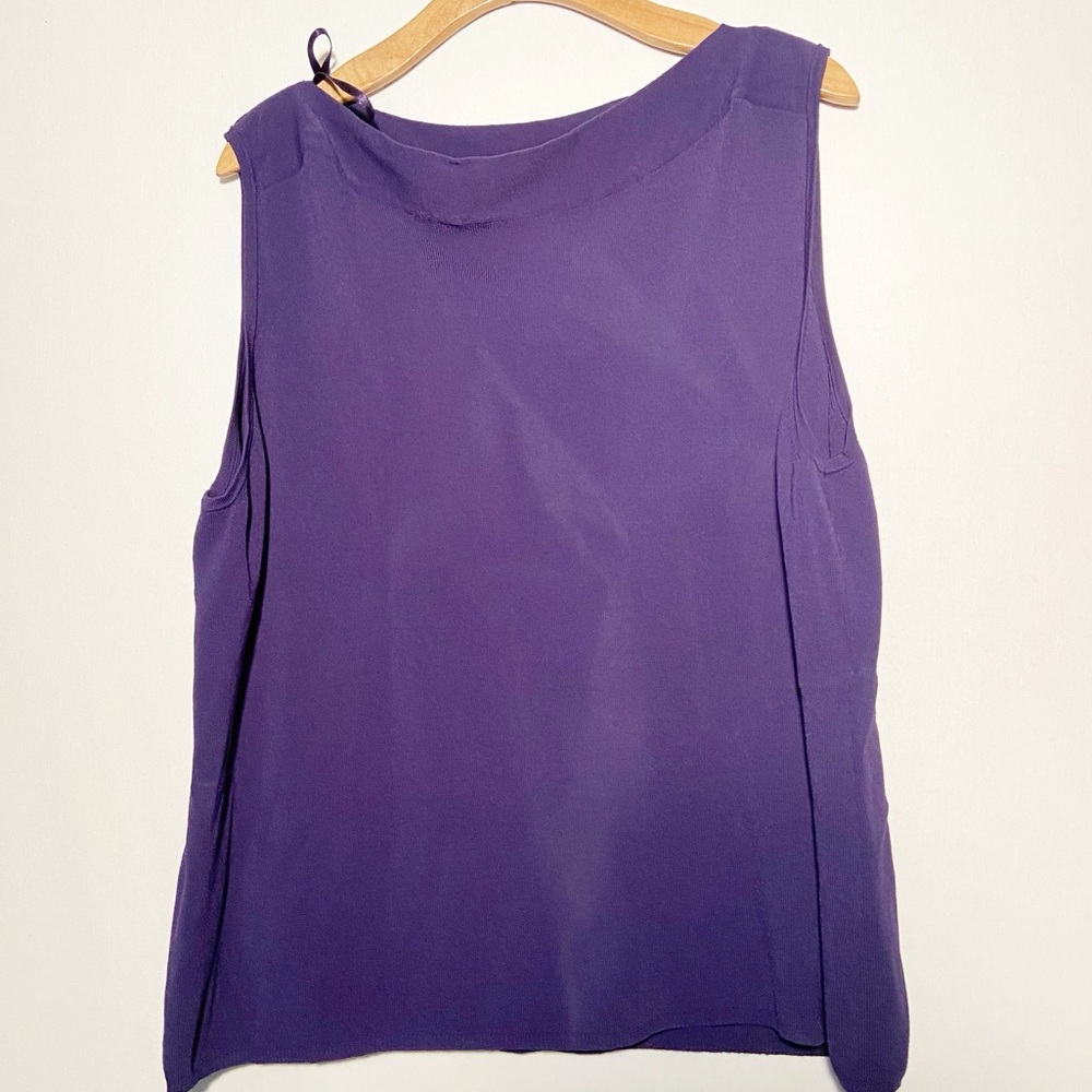 Sag Harbor Womens Top Purple Sleeveless Camisole Size 3X Career Office‎ Vintage